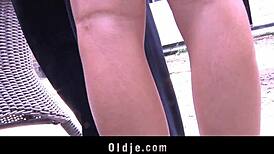 Gina's Passionate Payment to the Old Cashier with Sex