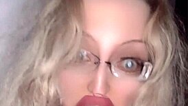 a full movie storyline featuring russian woman with glasses and lipstick.