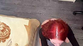 Redhead Teen 18+ with Natural Tits Loves to Fuck Amateur Couple!