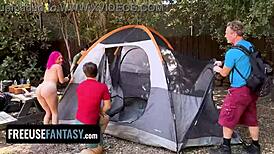 foursome where we share my girlfriend and fuck outdoors in a freeuse fantasy