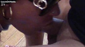 Milf blowjob with sunglasses close-up and deepthroat gagging 😍💦