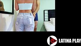 Tiny blonde enjoys hard sex with monster cock