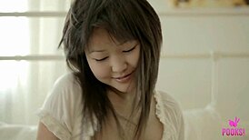 Teen brunette fingers her aching nipples to intense orgasm