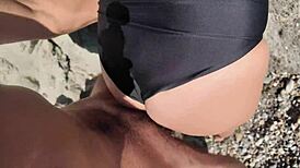 Horny Curvy Stepmom On Public Beach!