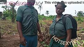 Sexy nastybitch fucks school mate in bush for cash