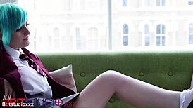 hot british alt college student plays with her pussy until she cums