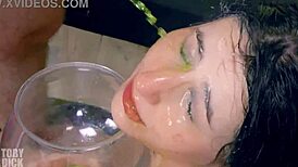 Smack-Up Wet Anal Whore Kaitlyn Katsaros - Hardest - Slapped Punched Spew Piss Rimming - Piss-Spew Shot From His Ass Into Her Eyes