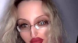 a full movie storyline featuring russian woman with glasses and lipstick.