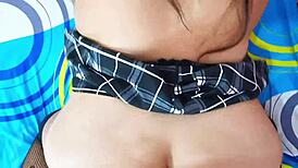 Hermanastra Universitaria Gets Spanked And Fingered By Muscular Bodybuilder