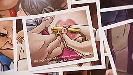 Gloria uses vibrating doodad to seduce boss in comic storyline