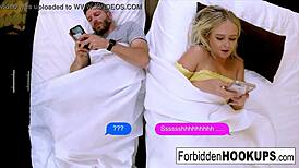 Bratty blonde intensely fucks step-brother
