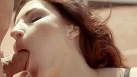 Pretty babe performs oral in sensual setting