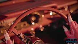 Big round ass milf blonde polina strips clothes in convertible