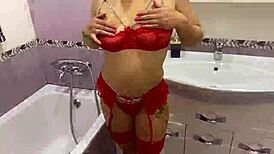 my stepbro found me fucking on the washing machine with my hairy pussy