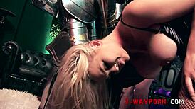 she spied on the couple and got punished in a wild threesome