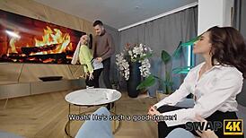 Huge cock fucks two Colombian girls in swap. 😏