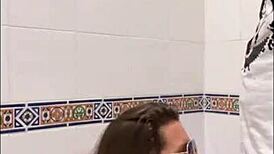 She sneaks into restaurant public toilet for hushed thrill