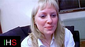 Blonde Milf Blue Eyes Ass Pounded Anal Fucked Cumshot On Shaved Belly