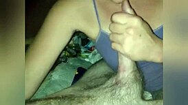 Intense blowjob delivers pulsating mouth creampie cumshot