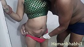 indian wife quick fucks neighbour boy doggystyle close-up creampie cunilingus