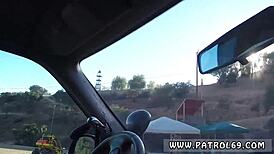 police pull over xxx brunette for a deep cavity search