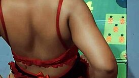 step sis strips teasing huge tits big ass during ripped clothes workout massage