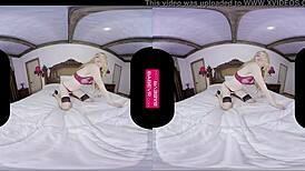 Tantalizing Ivy Jones Shoves Dildo Deep in Petite Blonde Pussy for VR Reality