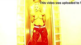 Sexy Babe Rips Clothes In Fiery Striptease Undressing Big Tits