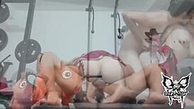 Petite Tracy Drains Trainer with Ass Pounding Facial Cumshot