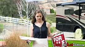 teen babe rides massive black cock to hard cumshot