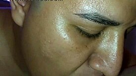 Oh, my cuckold shows his beautiful eyes while licking my pussy clean after other men!