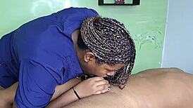 What if horny masseuse devours your cock completely?