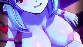 two blue women in intriguing animation scene