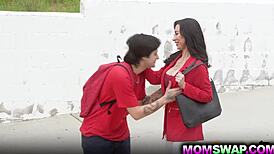 stepsons elias cash axel haze swap stepmoms lily lane kell fire in foursome