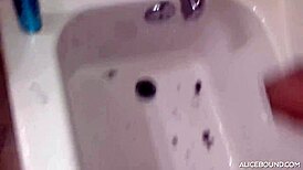 bratty sub shaves her hairy latina pussy smooth and bound