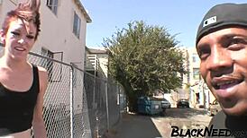 This Punk Deepthroats A Big Black Cock Sloppily