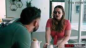 desperate big tits teen codi vore 18+ rides huge cock deepthroats rough and bends over doggystyle for warm home