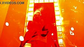 Sexy Babe Rips Clothes In Fiery Striptease Undressing Big Tits