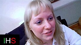 Blonde Milf Blue Eyes Ass Pounded Anal Fucked Cumshot On Shaved Belly