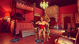 granny carmen claus crams double dildos deep for those wild holiday orgasms