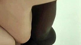 cheating chubby blonde milf's hotel bathroom footjob and doggystyle slut fest