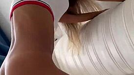 Monika Fox Strips Pierced Nipples from Sexy Sport Outfit Teasing Hard