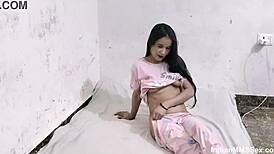 Indian college coed wife fingers pussy in hot desi muslim roleplay