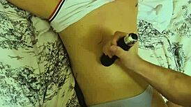 Teen gets therapeutic massage leading to wand orgasm and deep pounding