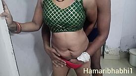 indian wife quick fucks neighbour boy doggystyle close-up creampie cunilingus