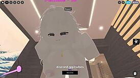 yo this curvy slut gets pounded hard by futa monster cock in wild roblox lesbian action