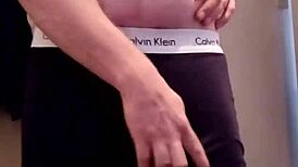 british amateur comes home drunk, strokes massive cock desperately