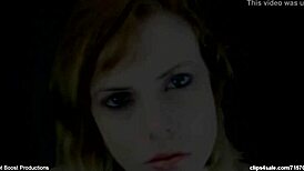 hot milf strips slow then gets clothes ripped off in snow teasing solo