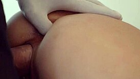 stepdaughter spies stepmom bent over doggystyle cheating on stepdad close-up