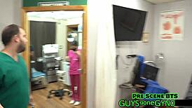 Angel Ramiraz Endures Cum Clinic Extraction with Moaning and Spreading